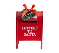 Mqiklt Cartas a Papá Noel Buzón Decoración Navideña Lindo Diseño Vintage Mini Adorno Decorativo Navideño Colgante para Sala de Estar, Rojo, Individual