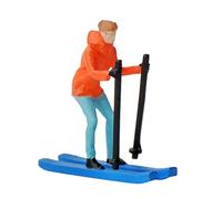 Mqiklt Figura de Miniatura Modelo Esquiador de Resina Diorama Maquetas Escenografía y Decoración de Escritorio Altura 2.8cm Adecuada