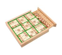 Mqiklt Juego de Mesa de Sudoku de Madera con Manual en Inglés. Rompecabezas Ligeros. Juguete Educativo de Matemáticas para Niños. Regalo Ideal, Verde