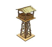 Mqiklt Maquetas de Edificios de Torres de Vigilancia a Escala 1/72, Maquetas de Madera, Maqueta de Casa en Miniatura para Diorama.
