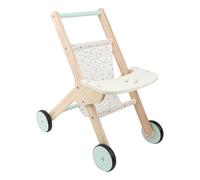 Mqiklt Muñeca de Madera Aprendiendo a Caminar con Ruedas, Cochecito de Muñeca, Juguete para El Desarrollo Infantil, Regalo de Cumpleaños.