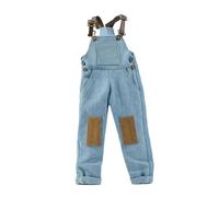 Mqiklt Pantalones en Miniatura 1/12 Ropa para Muñecos Masculinos Conjunto Casual Disfraz para Figuras de Acción Coleccionables Masculinas de 6 Pulgadas Disfr, Parches de Color Azul Claro