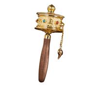 Mqiklt Rueda de Oración Giratoria, Instrumento de Oración, Adorno Religioso Artístico Budista Tibetano, Seis de para Mujeres Que Rezan.