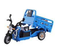MQMCPDS Sanbengzi - Modelo coleccionable de triciclo Tuk-Tuk, estilo realista con cama de carga abatible y asiento que se puede abrir, detalle de luz y sonido, movimiento inercial, decoración de