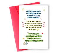MQMRYeto Tarjeta de agradecimiento para médico, tarjeta de agradecimiento, cumpleaños, despedida y jubilación