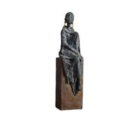 Mqnnfc Estatuilla Africana Vintage, Estatua de Mujer Africana Creativa, Escultura Femenina, for decoración de Oficina en el hogar(A)