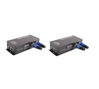 MQODLFP 2 descodificadores digitales 512, controlador de atenuación DMX512 para tira de luz LED RGBW cinta Rj45 conexión CC 12-24 V 20 A