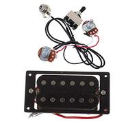 MQODLFP 2 pastillas Humbucker de doble bobina para guitarra eléctrica + tornillo de marco y 1 juego de arnés de cableado de guitarra precableado dos pastillas