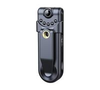 MQODLFP Cámara 1080P con clip trasero, grabadora de video digital portátil, cámara de policía, cámara de cuerpo de policía, visión nocturna por infrarrojos, videocámara pequeña para bicicleta