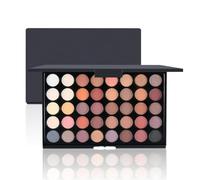 MQPALZKD 40 colores sombra de ojos mate brillante Color tierra ahumado maquillaje placa brillo nacarado