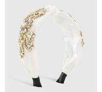 MQPALZKD Accesorios for el cabello con diadema de tela con forma de bola y diadema de perlas de diamantes pesados(black-Soul Eater1)