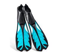 MQPALZKD Aletas de Buceo de Comodidad Flexible for Adultos Profesional Free Long Alete Larga Aletas de Goma Antideslizante Natación Aletas Equipo de Snorkel(BLU,S Code)
