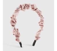 MQPALZKD Aro for el cabello de tela plisada con diamantes del Rin Love, aro for el cabello de presión estrecha con temperamento dulce(1-Pack)