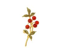 MQPALZKD Broche de fruta Hongshan, ramillete de ágata roja, hijo rico, accesorios de adorno de Pin pequeño