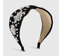 MQPALZKD Diadema con cuentas de diamantes, diadema ligera de lujo con temperamento, cuentas de arroz, diadema de borde ancho for mujer(black-Soul Eater1)