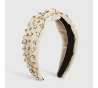 MQPALZKD Diadema con nudo de tela personalizada, conjunto de diamantes con temperamento, accesorios for el cabello con banda de presión de borde ancho(black-Soul Eater1)