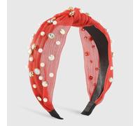 MQPALZKD Diadema con taladro for uñas de tul transpirable, diadema anudada con cuentas for uñas, diadema a presión for mujer(black-Soul Eater1)