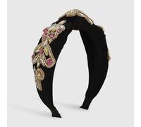 MQPALZKD Diadema de diamantes de color temperamento, diadema superior craneal alta con nudo de personalidad for mujer(black-Soul Eater1)