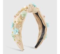 MQPALZKD Diadema de tela anudada Diadema de cabeza alta con flor creativa for taladro de uñas(black-Soul Eater1)