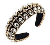 MQPALZKD Diademas for el cabello Cuadrado barroco lleno de diamantes Temperamento vintage Accesorios for el cabello con parte superior de calavera alta(Multi-colored-1)