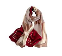 MQPALZKD Fashion Red Wild Soft Silk Scarf Satin Women Scarves Print Floral Pattern Shawl Wraps Headscarf Hair