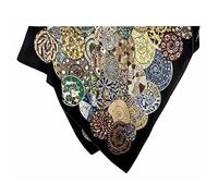 MQPALZKD Fashion Wild European Silk Scarf Women's Printed Hand-curled Wool Large Square Wrap