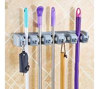 MQPALZKD Montado en la pared Mop Organizer Holder Cepillo Escoba Hanger Home Storage Rack Bath Sucion Hanging Pipe Hooks Herramientas