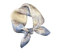 MQPALZKD Temperament Hair Band Silk Scarf Digital Printed Satin Small Square Women's Scarves Decorative Headscarf