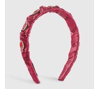 MQPALZKD Trenza con diadema de satén de diamantes Diadema de presión de borde ancho de niña retro francesa(black-Soul Eater1)