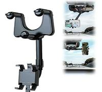 MQSHUHENMY 360° Rotatable and Retractable Car Phone Holder, Rear View Mirror Phone Holder, Cell Phone Mount Multifunctional Rearview Mirror Phone Holder for All Mobile Phones and Car