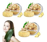 MQSHUHENMY Ginger Hair Regrowth Shampoo Bar, Hair Growth Shampoo, Ginger Shampoo Soap, Ginger Shampoo Bar, Organic Ginger Polygonum Shampoo Soap, Promotes Hair Growth (3Pcs)