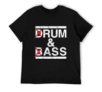 MQTFashFB Drum & Bass Rum & Ass Funny Quote Joke Gift Vintage Men's Short Sleeve T-Shirt Black