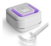 Mquina de limpiador de retencin ultrasnico con 2 Capa de limpieza dental U-V de temporizador Digital con puerto de visin de 180 ml Cleaner de den