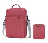 MQVQAUBST Bolsa de almacenamiento portátil for tableta, adecuada for Lenovo Tab P12 /M11/K11 Plus /P11 5G, con correa for el hombro(Wine red,Tab Plus 11.5")