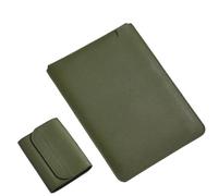 MQVQAUBST Bolsa for tableta y portátil, 16, 15, 14 y 13 pulgadas, adecuada for Apple Macbook/Lenovo/Huawei/Xiaomi/Ipad Notebook(Dark green,15-16 inch)