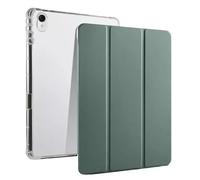 MQVQAUBST Funda de Cuero sintético Triple con Soporte for Tableta, Compatible con Huawei Honor Pad V9 de 11,5" ROL-W00/W10 2024, Carcasa Trasera Blanda.(Dark Green)