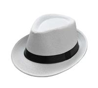 MQVQAUBST Sombreros de Vaquero Guapos for Hombres Sombreros de Jazz Formales Algodón Lino Gorra con Visera Pura Accesorios de Moda(White)