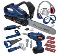 MQVXT Juguetes Niños Juguete Motosierra,25Pcs Juguete de Imitación Juguetes Educativos para Niños, Juego de construcción de Herramientas de Juguete,para Niños Niñas de 3 4 5 6 7 años