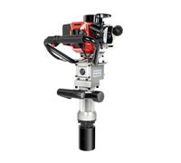 Mqwdxzfes Gasolina, motor de 32,7 cc portátil con motor de 2 tiempos y 2 zócalos, motor de gasolina profesional manual, manija en T, martillo manual para construcción de vallas, 8500 rpm