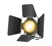 Mqwdxzfes Iluminación Escenario 200W LED 2 en 1, Foco PAR COB DMX con Visillos, Luz ESTUDIO Teatro Calida/Blanca, Pantalla Plana para Eventos DJ Boda Bar Musicales, IP20