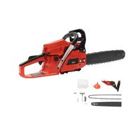 Mqwdxzfes Motosierra profesional de gasolina de 52 cc, 2,2 kW de alto rendimiento de 2 tiempos con espada y cadena de 20 pulgadas, sierra de cuidado de árboles para talar árboles, corte de leña
