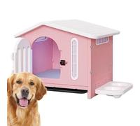 MQXDNFDC 2025 - Casa para gatos al aire libre, resistente a la intemperie, resistente al agua, refugio para mascotas con ventanas, casas para gatos de interior, casa para gatos con puerta y cuenco de