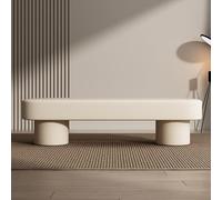 MQXDNFDC Banco de zapatos de entrada, banco de comedor de piel sintética tapizado al final de la cama para dormitorio, marco de madera maciza, banco otomano moderno para sala de estar, comedor (120 x