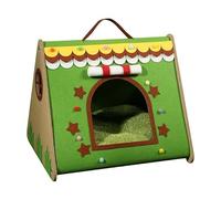 MQXDNFDC Bolso de mano para gatos, tapete multifuncional de madera para mascotas, grueso y cálido, cama para animales pequeños, cama para gatos, cama para gatos, resistente a los arañazos y al