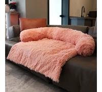 MQXDNFDC Cama calmante de felpa para perro, tapete de lujo para perro, sofá de piel y gato, protector de muebles para mascotas con parte inferior antideslizante, cojín lavable, suave y cálido, L-90 x