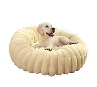 MQXDNFDC Cama para perro, alfombra de felpa recta para mascotas, cama redonda de pelo largo, cama cálida para perro, cama para perro, parte inferior antideslizante, lavable a máquina, para dormir,