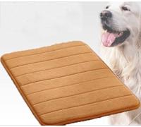MQXDNFDC Cama para perros y gatos, 90 x 60 cm, lavable, colchón de espuma suave y fina para mascotas, cojín ortopédico, cojín acolchado antideslizante (marrón, S-60 x 40 cm)