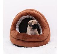 MQXDNFDC Cama suave y cálida para perros y gatos, nido de dormir con cojín extraíble para interiores, cama portátil para mascotas, cojín para sofá, cama y suelo