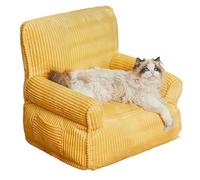 MQXDNFDC Cama tipo cueva para gatos, cama futón cómoda para mascotas, diseño de asa, casa cálida para gatos, fácil de limpiar, sofá para perros pequeños a grandes, 18.5 x 16 x 19.3 pulgadas