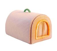MQXDNFDC Casa de cama cálida para mascotas, con cortina de puerta, nido de dormir para mascotas, nido cálido de invierno para cachorros con cojín desmontable, tapete cómodo para perros A, L (B,S)